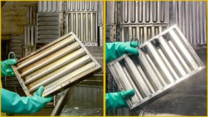 Dirty vs Clean Grease Filter